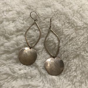 Silpada Sterling Silver Long Dangle Disc Earrings